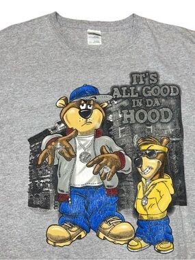 Vintage Gildan 2XL TShirt "It's All Good in Da Hood" Graphic
Bears Hip Hop Style